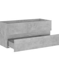 Waschbeckenunterschrank Betongrau 100x38,5x45 cm Holzwerkstoff