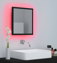 LED-Badspiegel Schwarz 40x8,5x37 cm Acryl