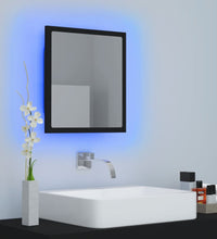 LED-Badspiegel Schwarz 40x8,5x37 cm Acryl