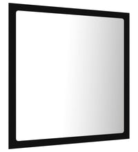 LED-Badspiegel Schwarz 40x8,5x37 cm Acryl