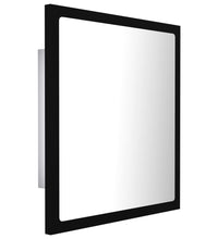 LED-Badspiegel Schwarz 40x8,5x37 cm Acryl