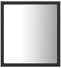 LED-Badspiegel Grau 40x8,5x37 cm Acryl