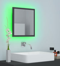 LED-Badspiegel Grau 40x8,5x37 cm Acryl