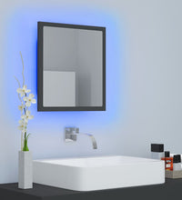 LED-Badspiegel Grau 40x8,5x37 cm Acryl