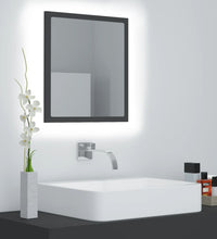 LED-Badspiegel Grau 40x8,5x37 cm Acryl