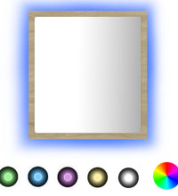 LED-Badspiegel Sonoma-Eiche 40x8,5x37 cm Acryl