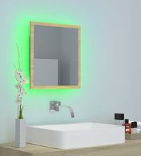 LED-Badspiegel Sonoma-Eiche 40x8,5x37 cm Acryl