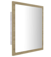 LED-Badspiegel Sonoma-Eiche 40x8,5x37 cm Acryl
