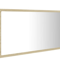 LED-Badspiegel Sonoma-Eiche 80x8,5x37 cm Acryl