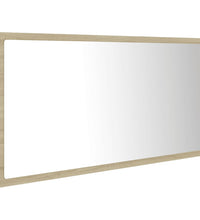 LED-Badspiegel Sonoma-Eiche 90x8,5x37 cm Acryl