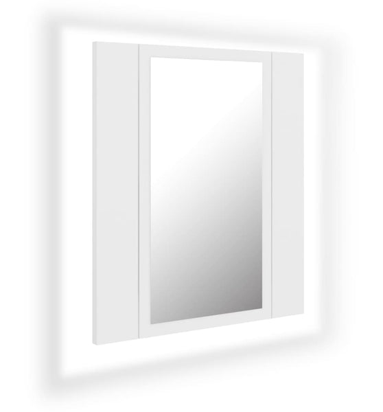 LED-Bad-Spiegelschrank Weiß 40x12x45 cm Acryl
