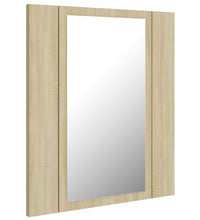 LED-Bad-Spiegelschrank Sonoma-Eiche 40x12x45 cm Acryl