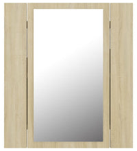 LED-Bad-Spiegelschrank Sonoma-Eiche 40x12x45 cm Acryl