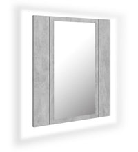 LED-Bad-Spiegelschrank Betongrau 40x12x45 cm Acryl