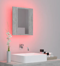 LED-Bad-Spiegelschrank Betongrau 40x12x45 cm Acryl