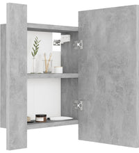 LED-Bad-Spiegelschrank Betongrau 40x12x45 cm Acryl