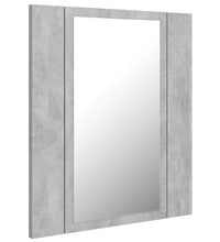 LED-Bad-Spiegelschrank Betongrau 40x12x45 cm Acryl