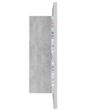 LED-Bad-Spiegelschrank Betongrau 40x12x45 cm Acryl