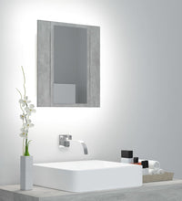 LED-Bad-Spiegelschrank Betongrau 40x12x45 cm Acryl