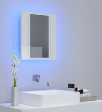 LED-Bad-Spiegelschrank Hochglanz-Weiß 40x12x45 cm Acryl