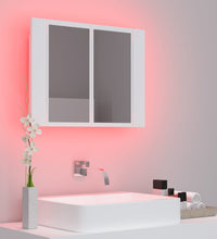 LED-Bad-Spiegelschrank Weiß 60x12x45 cm Acryl