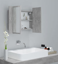 LED-Bad-Spiegelschrank Betongrau 60x12x45 cm Acryl