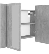 LED-Bad-Spiegelschrank Betongrau 60x12x45 cm Acryl