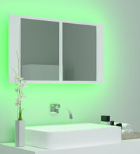 LED-Bad-Spiegelschrank Weiß 80x12x45 cm Acryl