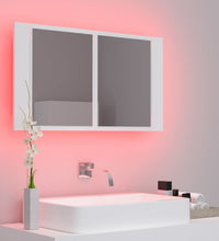 LED-Bad-Spiegelschrank Weiß 80x12x45 cm Acryl