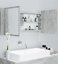 LED-Bad-Spiegelschrank Betongrau 100x12x45 cm Acryl