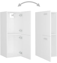 Badezimmerschrank Weiß 30x30x80 cm Holzwerkstoff