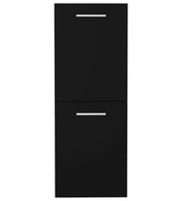 Badezimmerschrank Schwarz 30x30x80 cm Holzwerkstoff