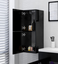 Badezimmerschrank Schwarz 30x30x80 cm Holzwerkstoff