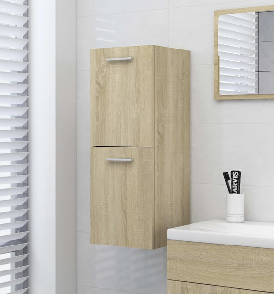 Badezimmerschrank Sonoma-Eiche 30x30x80 cm Holzwerkstoff