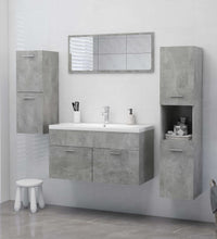 Badezimmerschrank Betongrau 30x30x80 cm Holzwerkstoff
