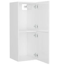 Badezimmerschrank Hochglanz-Weiß 30x30x80 cm Holzwerkstoff