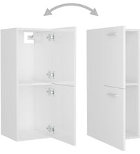 Badezimmerschrank Hochglanz-Weiß 30x30x80 cm Holzwerkstoff