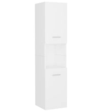 Badezimmerschrank Weiß 30x30x130 cm Holzwerkstoff