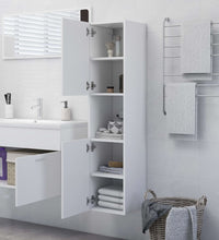 Badezimmerschrank Weiß 30x30x130 cm Holzwerkstoff
