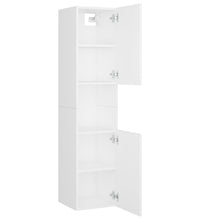 Badezimmerschrank Weiß 30x30x130 cm Holzwerkstoff