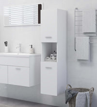 Badezimmerschrank Weiß 30x30x130 cm Holzwerkstoff