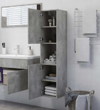 Badezimmerschrank Betongrau 30x30x130 cm Holzwerkstoff
