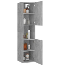 Badezimmerschrank Betongrau 30x30x130 cm Holzwerkstoff