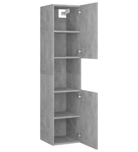 Badezimmerschrank Betongrau 30x30x130 cm Holzwerkstoff