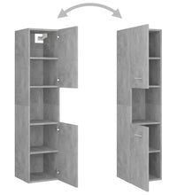 Badezimmerschrank Betongrau 30x30x130 cm Holzwerkstoff