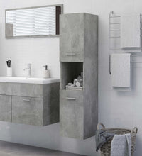 Badezimmerschrank Betongrau 30x30x130 cm Holzwerkstoff