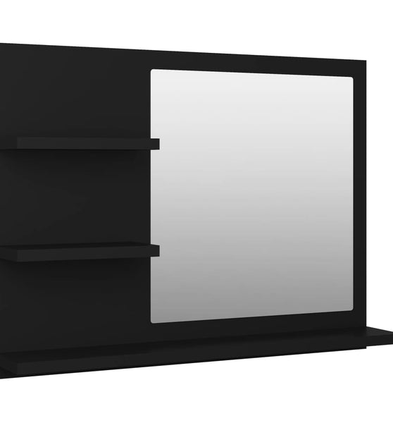 Badspiegel Schwarz 60x10,5x45 cm Holzwerkstoff
