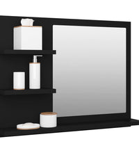Badspiegel Schwarz 60x10,5x45 cm Holzwerkstoff