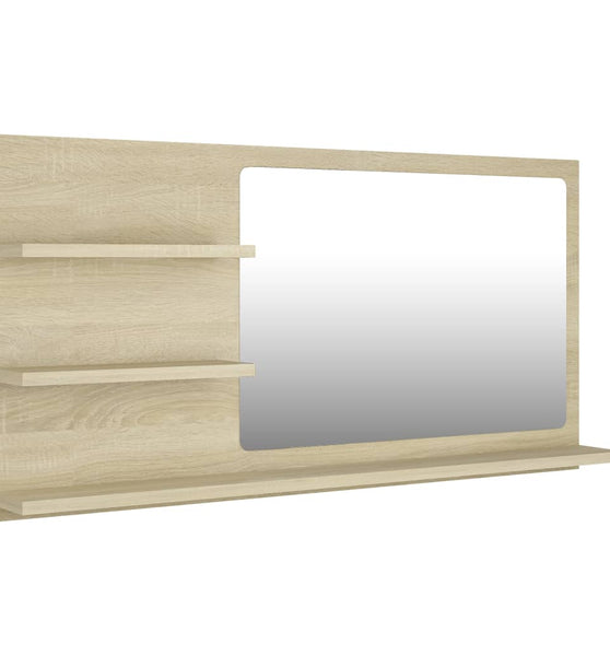 Badspiegel Sonoma-Eiche 90x10,5x45 cm Holzwerkstoff
