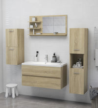 Badspiegel Sonoma-Eiche 90x10,5x45 cm Holzwerkstoff